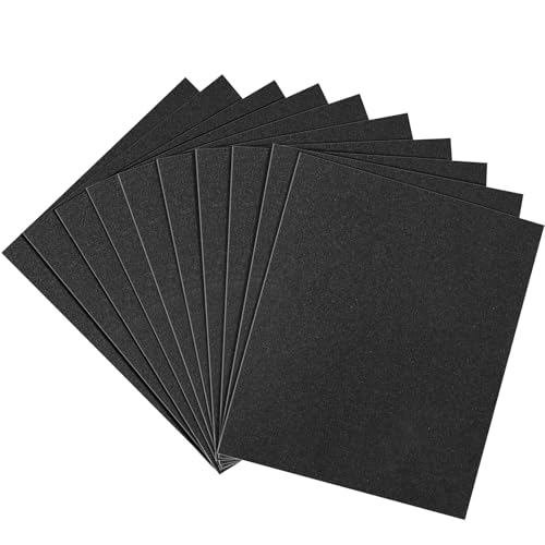 Shineboc 150 Grit Sandpaper 9 x 11 Inch Wet Dry Sand Paper Hand Abrasive Sanding Sheets for Wood Metal Automotive Sanding and Polishing Coarse - 10 Sheets