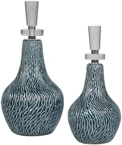 Uttermost Almera - 15.5 inch Bottle (Set of 2) - 7.5 inches Wide by 7.5 inches deep