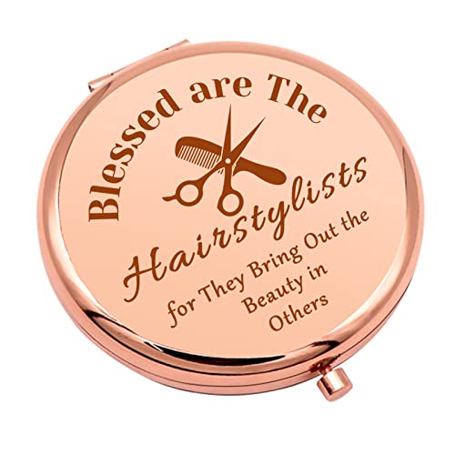 Funny Hair Stylist Gift Hairdresser Gift for Women Compact Makeup