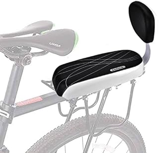Bike Back Seat Cushion, PU Leather Bicycle Back Seat Cushion Kid Child Safety Carrier Bicycle Baby Seat with Back Rest and Handle Set