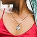 Yuchew St Christopher Necklace Bless Safety Religion Pendant Gift Saint Christopher Medal for Family, Parent, Friend, Men, Women (Silver)