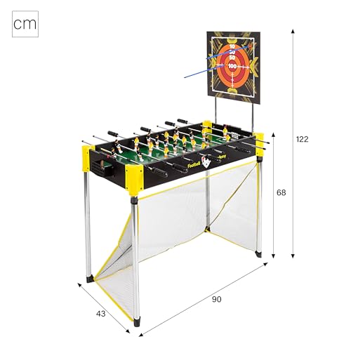 COLORBABY CB Games 5-in-1 Multispieltisch, Fußball, Tischfußball, Hockey, Bogenschießen, 92 x 41 x 61 cm, für Kinder, Familienspaß (85419) – Bild 5