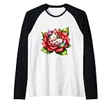 magico unicorno assonnato su aiuola, pony rosso maglia con maniche raglan
