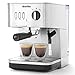Breville Máquina de expresso Bijou Barista | Expreso automático y manual, Cafetera capuchino y café con leche | Bomba de 15 bares | Vara de vapor | Plateada [VCF149X]