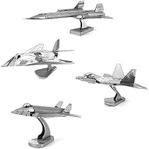 مجموعات معدنية ثلاثية الأبعاد للأرض المعدنية Lockheed Martin مجموعة من 4 - SR-71 Blackbird - F-22 Raptor - F-35 Lightning II - F-117 Nighthawk