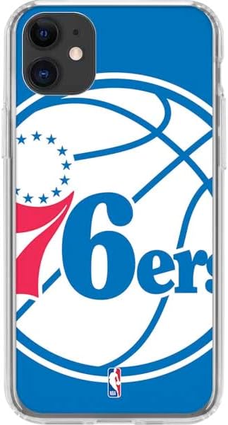 Skinit Clear Phone Case Compatible with iPhone 11 - Officially Licensed NBA Philadelphia 76ers Large Logo Design