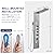 ROVATE Rainfall Waterfall Shower Tower Panel System, 304 Stainless Steel Bathroom Shower Panel Tower with 5 Body Sprays and 3 Sets Handheld Shower, Shower Column Wall Mount, Delicate Brushed Finish
