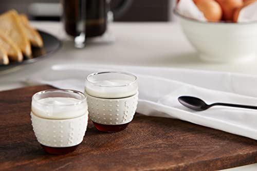 Bodum 3-Ounce Pavina Glasses With Silicone Grip, White, Set Of 2 #TOP5