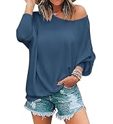 MIHOLL Womens Long Sleeve Batwing Casual Loose Dolman T-Shirt Blouse Tops