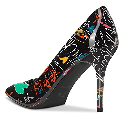 Aachcol Women Pumps Stiletto High Heel Pointed Toe Slip-on Dress Shoes Office 3.5 Inch3