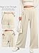 EVALESS Womens Wide Leg Pants High Waisted Work Casual Waffle Knit Palazzo Pants 2026 Flowy Office Business Dress Trousers Trendy Fashion Baggy Slacks with Lining Beige Medium