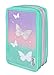 Produktbild Scooli - Tripledecker Schüleretui Butterfly Wishes - Großes Schüleretui mit hochwertigen Stiften - praktisch und funktional - für die Schule und unterwegs - hochwertige Qualität - ab 6 Jahren