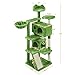 Topeakmart Cat Tree, 57in Cat Tree Tower for Indoor Cats with Basket Top Perches Sisal Scratching Board and Dalling Ball, Cat Activity Center for Kittens