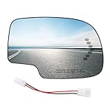 TOP-MAX Passenger Side Mirror Glass Replacement for 2003-2006 Chevy Silverado GMC Sierra Tahoe Yukon Suburban Avalanche Cadillac Escalade, Heated Exterior Right Mirror with Turn Signal