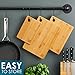 Premium Extra-Thick Wooden Chopping Boards - 3 Piece Bamboo Chopping Board Set - 33x22cm / 28x22cm / 22x15cm - Ideal for Carving Meat, Cutting Vegetables, Cheeses and Bread - by LARHN Premium Extra-Thick Wooden Chopping Boards - 3 Piece Bamboo Chopping Board Set - 33x22cm / 28x22cm / 22x15cm - Ideal for Carving Meat, Cutting Vegetables, Cheeses and Bread - by LARHN