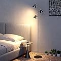 KimYan Bedroom Floor Lamp with Remote Retro 3 LED Lights Tall Standing Rotatable Ficker Free Dimmable Lighting 5 Color Temperatures 6500K 21W 2100LM 63"