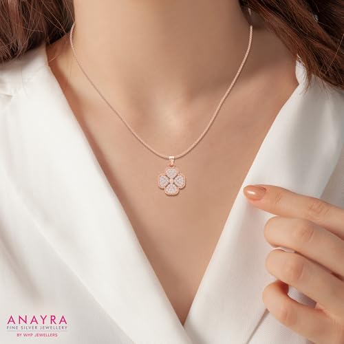 Image of 925 Sterling Silver Pendant Necklace for Women | Silver Locket with Chain | Daily Wear Jewellery | Minimalist Jewelry for Office & Casual Wear | Gift for Woman, Wife, Girlfriend, Mother, Sister | Anniversary, Birthday, Valentine's Day, Rakhi Gift