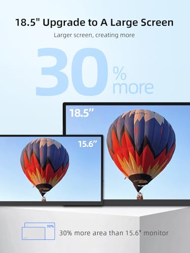 EVICIV 18.5" 120Hz Portable Monitor Touchscreen, 10-Point Touch 1080P FHD IPS Travel Screen w/VESA, USB-C Mini HDMI External Display for Laptop/Phone/Tablet, Compatible with PS5/Xbox/Switch/Steam Deck - Image 2