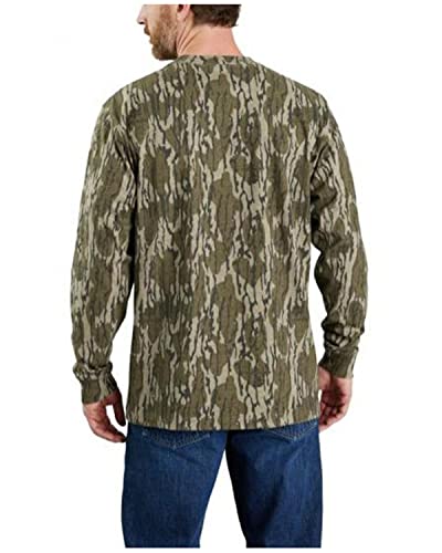 Carhartt Men's 105483 Loose Fit Heavyweight Long-Sleeve Pocket Camo Logo Graphi2