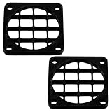 AERZETIX Set mit 4 Lüftergittern 30x30 mm aus Kunststoff für Computer PC Drucker audiovisuelle Geräte Multimedia-Projektoren/Farbe Schwarz