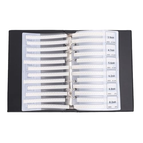 Image of Dpofirs 0805 SMD Inductor Sample Book with 60 Types, Chip Inductor Assortment Kit for Electronic Engineering, Wire Wound and Multilayer Inductors Set