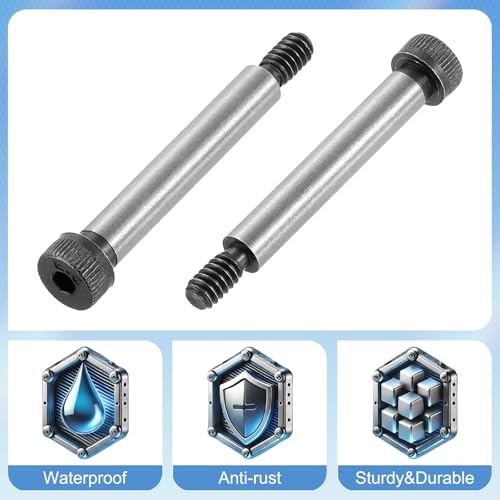 QUARKZMAN Legierungstahl Sechskantkopf Schulter Schrauben, 1-1/2 Schulterlänge, 1/4 Schulterdurchmesser, #10-24 Gewinde, 5 Stück