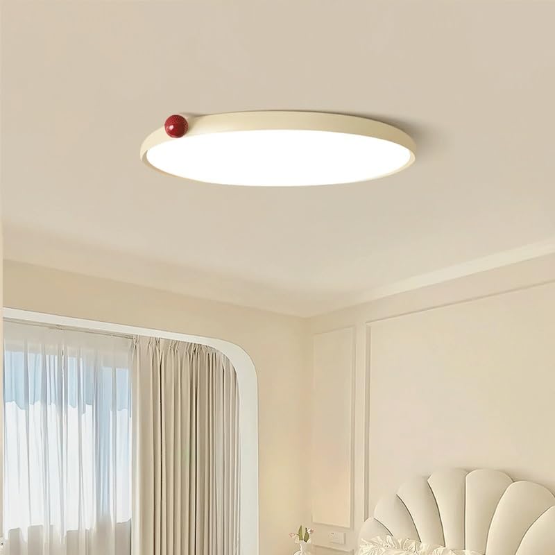 Plafonnier LED variable 3 couleurs en acrylique jaune pour salon - 4