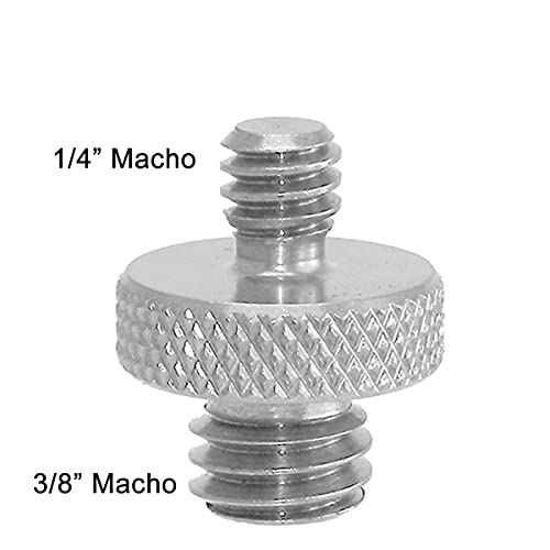 Adaptador de rosca macho 1/4 macho 3/8 polegadas para tripé, microfone, câmera e iluminação f32