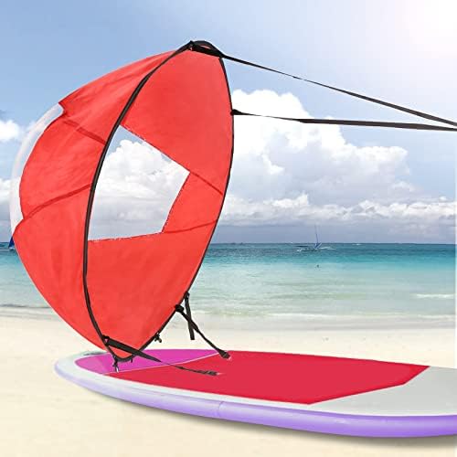 Dyna-Living Kayak Sails, 42" Durable Kayak Wind Sail Foldable Downwind Kayak Sail Kit Upwind Wind Paddle Sail for Kayak Boat Sailboat Canoe