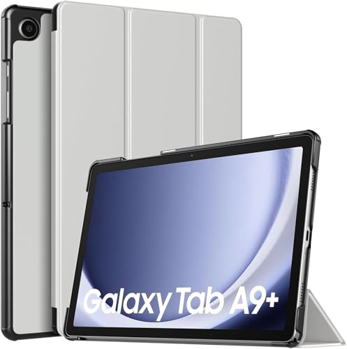 Image of EDNITA Smart Case Cover for Samsung Galaxy Tab A9+ /A9 Plus 11 Inch 2023, Slim Lightweight Stand Hard Back Shell Protective Cover for Galaxy Tab A9+ Tablet (Light Grey)