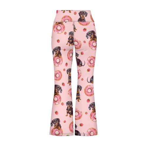 Flared Yoga Pants Casual Bootcut High Waist Leggings Lightweight Soft Sweatpants for Girls 5-14Y2