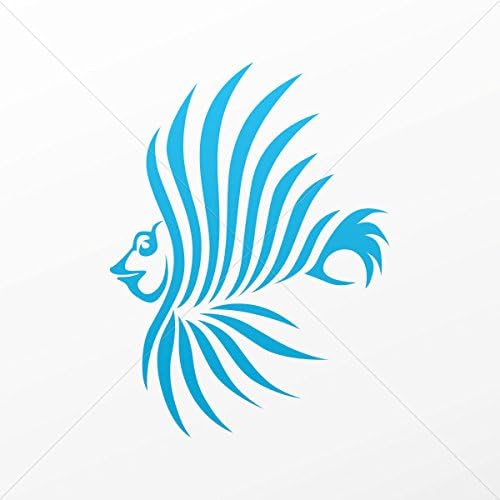Decals Stickers Aquarium Fish Decoration Motorbike Bicycle Vehicle ATV Blue (10 X 7.47 In)