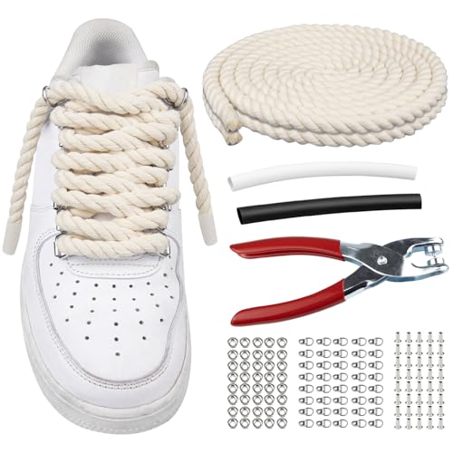 [Endoto] ���[�v �V���[���[�X for Air Force 1 for �G�A�t�H�[�X1�A�t�� DIY �J�X�^�� �A�N�Z�T���[ �W�����{ �����p �C�R �C�Ђ� ���Ђ� Shoelaces(�F: �x�[�W���A�T�C�Y:12.7MM)