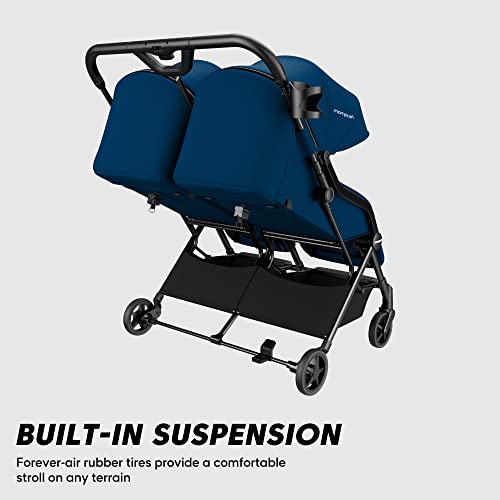 Mompush Lithe Double Ultralight Stroller, Lightweight Side By Side Stroller, Two Large Seats With Individual Recline, Easy Fold #TOP5