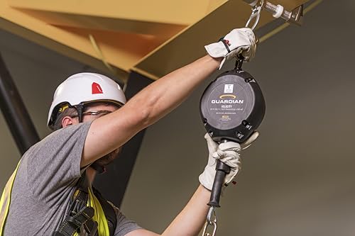 Image of Guardian 42002 Velocity Class 1 Cable Self-Retracting Lifeline (SRL) with Carabiner | 30 ft | Class 1 | ANSI and OSHA Compliant