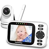 HelloBaby HD Baby Monitor with Camera and Audio - Baby Monitor Camera No WiFi with IPS Screen, Newbo