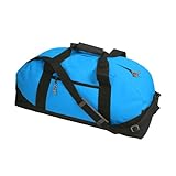 sac de sport bleu adidas Poche avant zippée Sac de sport bleu clair en polyester avec 2 poches zippées et sangle de transport réglable., ligth blue, 60,0 x 30,0 x 27,5 cm, Basic