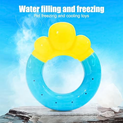 Wasserspielzeug für Hunde, schwimmendes Donut-Kauspielzeug, sicheres Übungs- und Trainingswerkzeug, kühlender Welpe zum Schwimmen bei heißem Wetter, Outdoor-Hinterhof, See, Langeweile, 11,7 x 9,9 cm