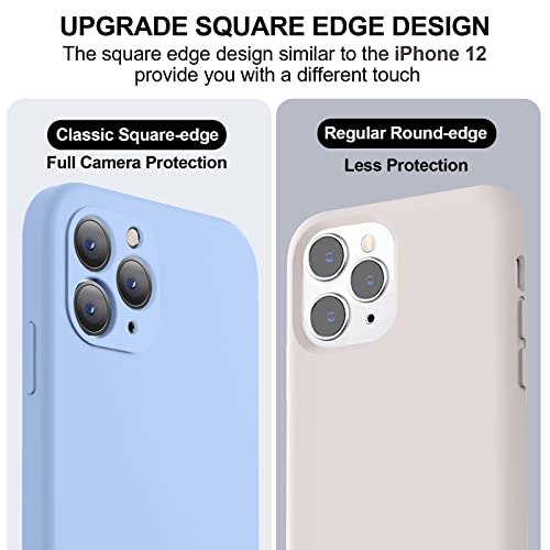 Vooii Compatible With Iphone 11 Pro Max Case, Upgraded Liquid Silicone With [Square Edges] [Camera Protection] [Soft Anti-Scratch Microfiber Lining] Phone Case For Iphone 11 Pro Max - Light Blue #TOP2