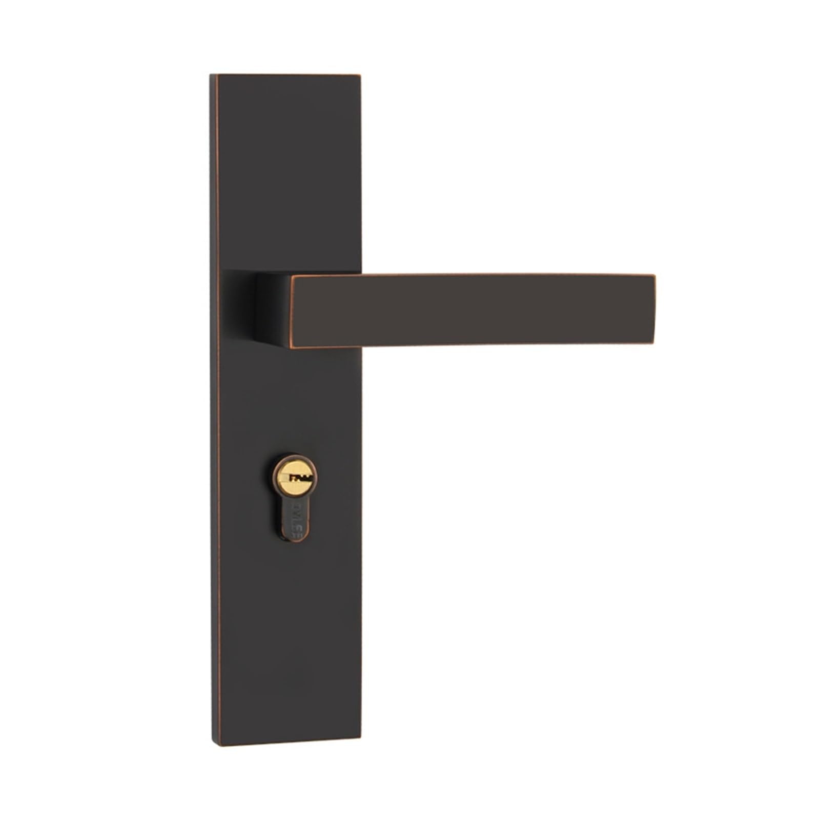 Serrure de porte intérieure en bois massif modèle européen silencieux noir rouge antique