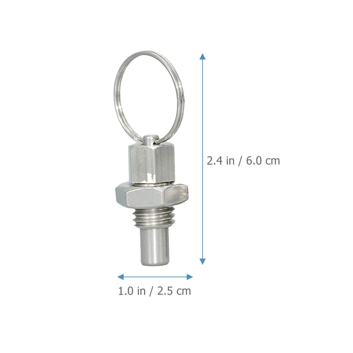 Ipetboom 4pcs Stainless Steel Spring Plungers with Pull Ring Retractable Locking Pins Mechanical Accessories for Workholding and Safety Applications