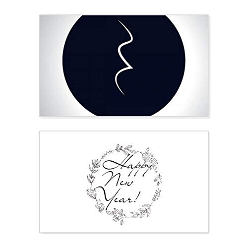 Tarjeta de felicitación de año nuevo con diseño musical Quarter Rest negro