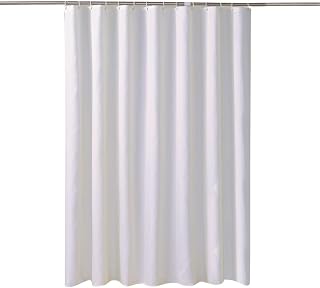 Cortina de ducha gruesa e impermeable, color negro y blanco, resistente al moho y al moho, diseño simple de color liso para baño, gris oscuro, 150 x 180 cm, ideal para decoración del hogar.