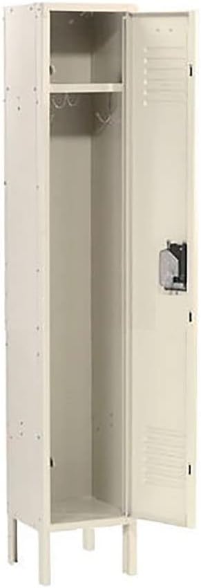 GLOBAL INDUSTRIAL Single Tier Locker, 15x18x72, 1 Door, Unassembled, Tan