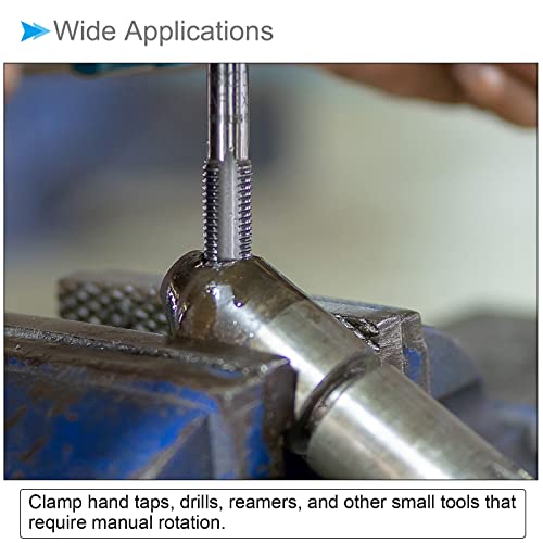 Cocud Tap Wrench Handle, Fit M3-M8 / 2Mm-9Mm Taps Size 85Mm Body, Chrome Plated T-Handle Adjustable Wrench Reamer Tapping Hand Tool - (Applications: For Hand Tapping Operations) #TOP2