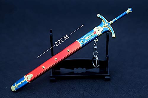 Fate/Grand Order FGO King Author Saber Caliburn Sword Game Collectible Toy Sword Action Figure Collection Party Supplies Desk Decoration Man Backpack Pendant Gift - Thumbnail 2
