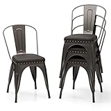 ELEGANCE ET FLEXIBILITE DU DOSSIER : Avec un dossier modifiable, ces chaises polyvalentes s'adaptent à vos besoins. Utilisez-les comme chaises complètes pour un soutien dorsal ou transformez-les en tabourets ouverts pour une ambiance plus relaxante et ouverte.