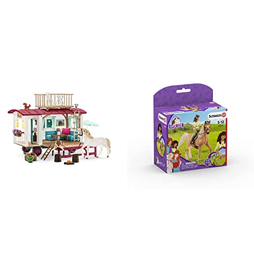 SCHLEICH 42415 Horse Club Spielset - Wohnwagen für geheime Club-Treffen, Spielzeug ab 5 Jahren & 42414 - Horse Club…