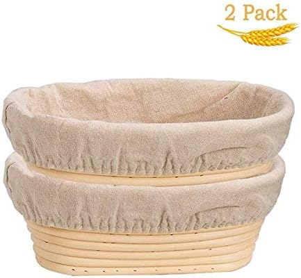 Proofing Basket, Set Of 2,Bread Banneton Proofing Basket - Baking Bowl Dough Gifts For Bakers Proving Baskets (Size : 30X14X7CM)