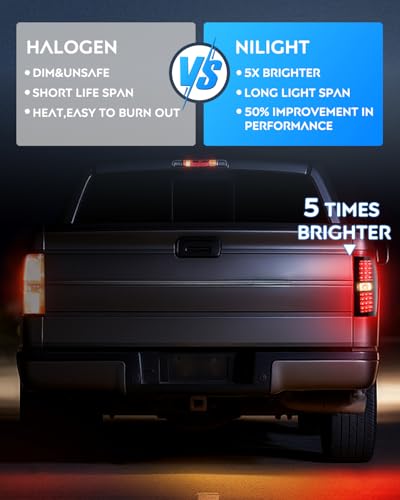 Image of Nilight Taillight Assembly for 2009-2014 Ford F150 Styleside Smoked Lens